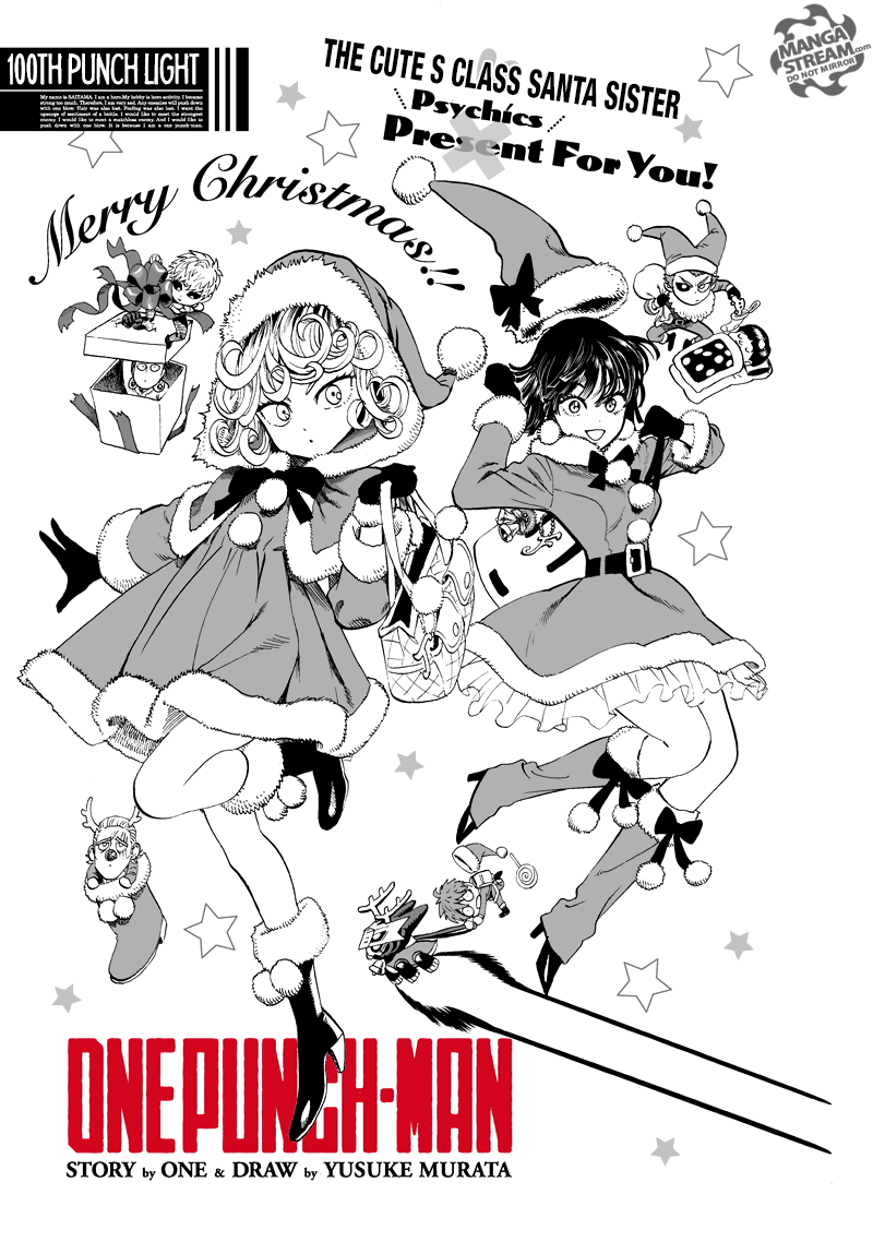 The Esper Sisters Tatsumaki and Fubuki are wearing Christmas-themed attire.