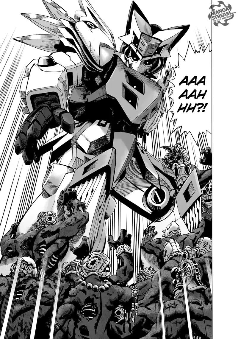 The monster corpses that look like the Subteranneans in Chapter 4 are revived as they start clinging to the Gundam.