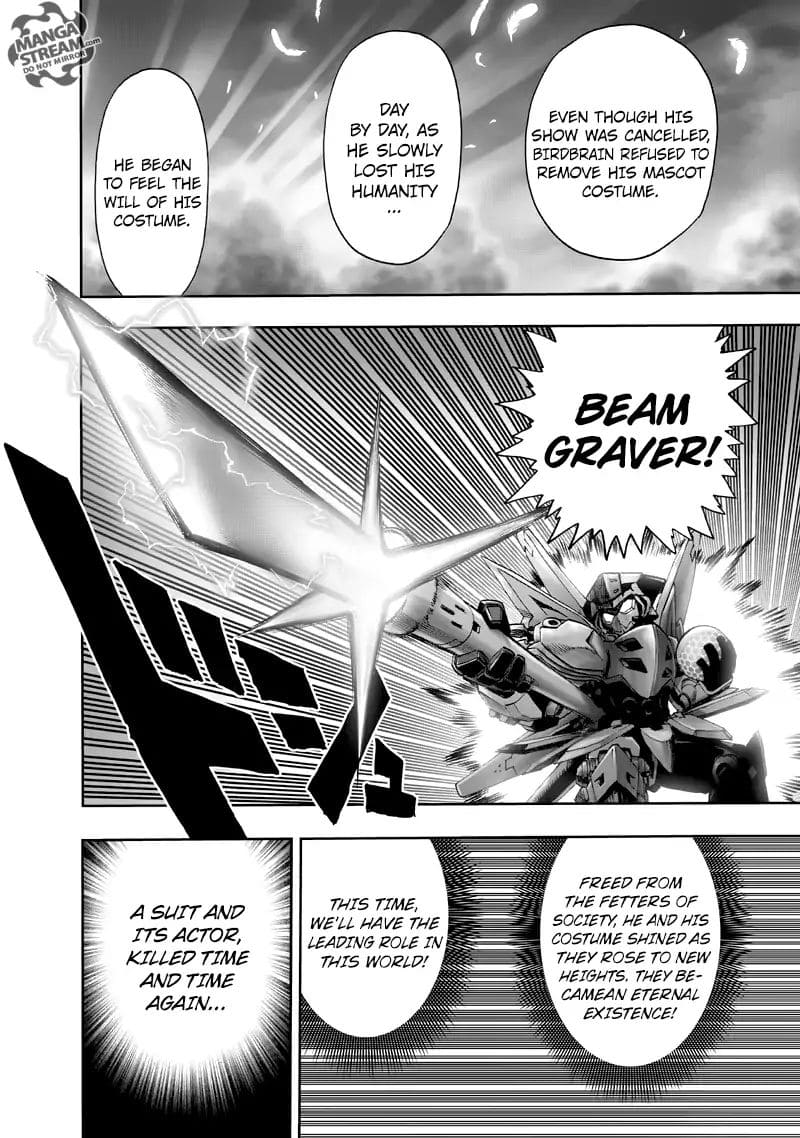 The Gundam takes out another short sword called Beam Graver and aims it toward the light and smoke.