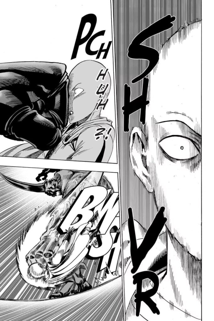 Carnage Kabuto punches Saitama sensei on his face!