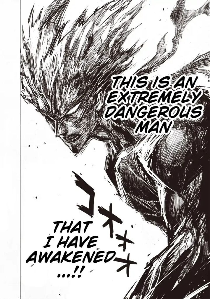 Garou looks extremely dangerous and menacing.