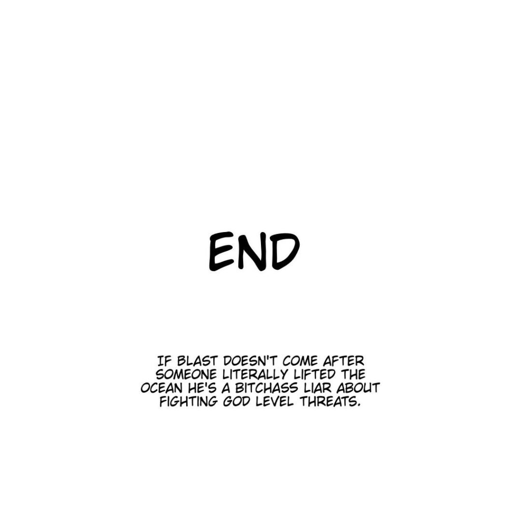 End of Chapter with a note about Blast's appearance.