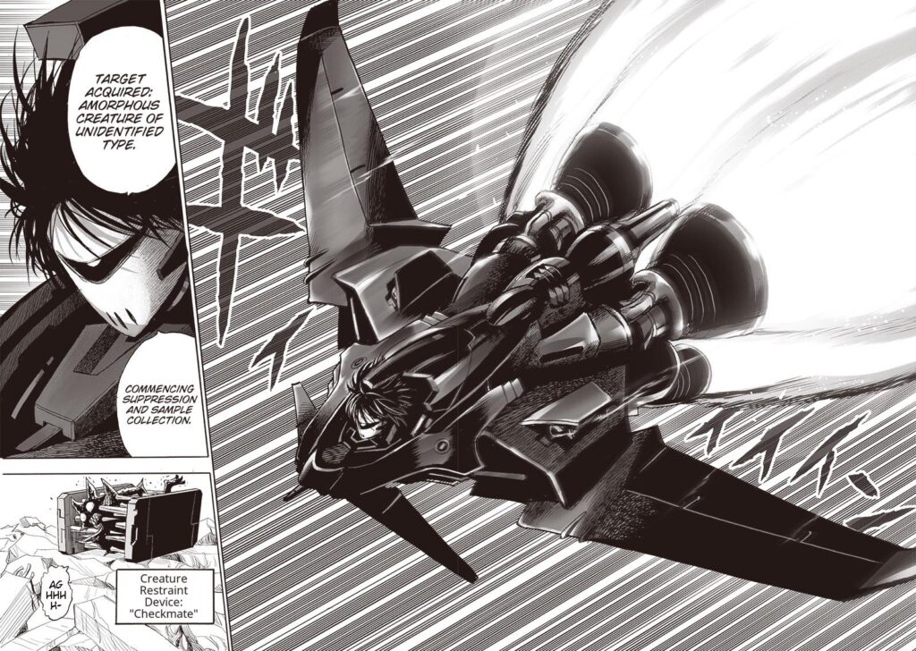 Drive Knight appears in a jet transformation & tries to capture Psykos. Nyan is inside "Creature Restraint Device: Checkmate."