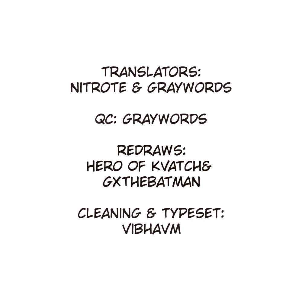 Credits for translators, QC, redraws, cleaning, and typeset.