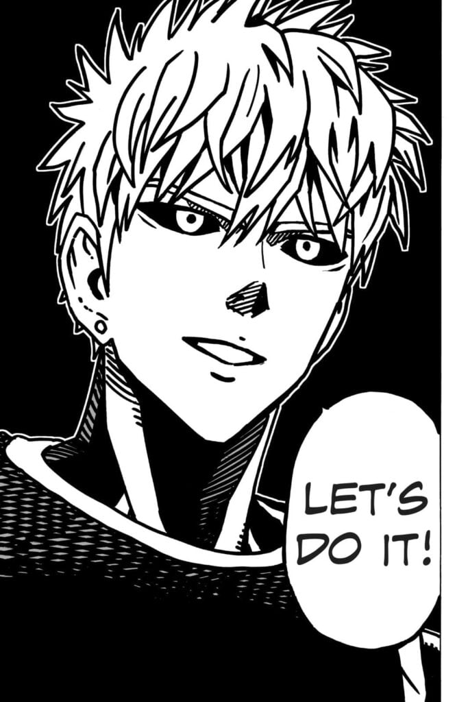 Genos happily agrees.