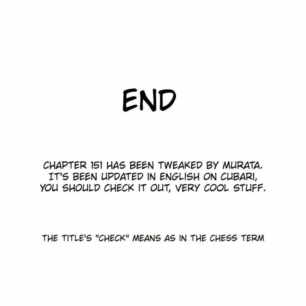 End of Chapter featuring a note about Chapter 151.