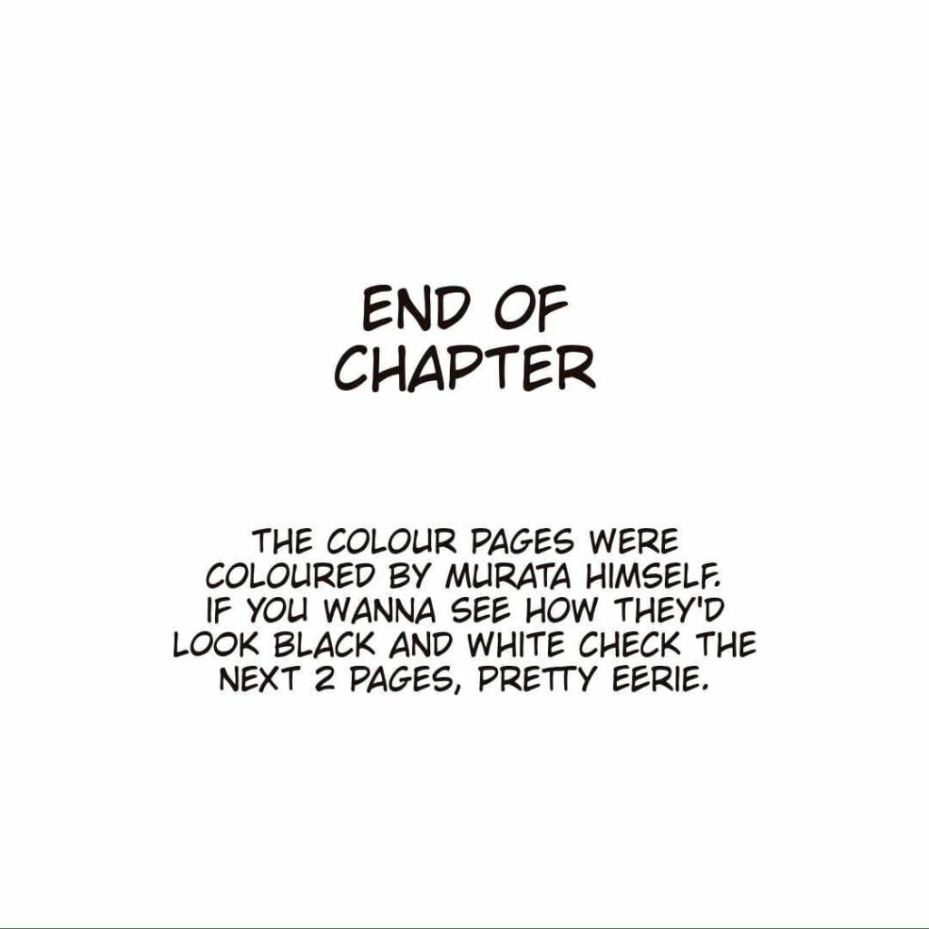 End of Chapter with a note about the colored pages.