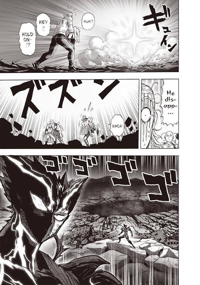 King is shocked after Blast disappears with the portal. Garou notices something.