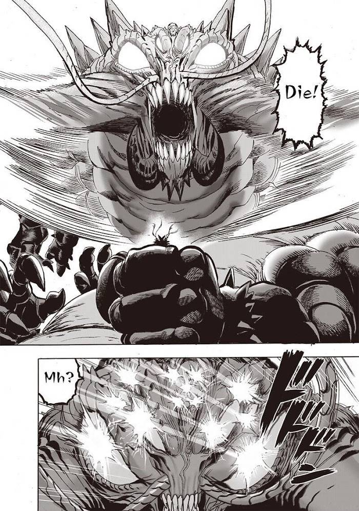 Sage Centipede plans on eating Garou but gets hit with a barrage of bullets.