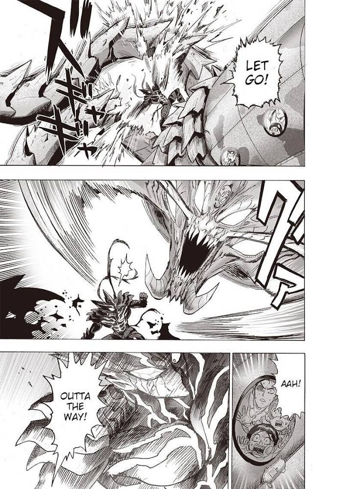 Garou breaks Sage Centipede's whisker, which is holding the chinook. Sage Centipede attacks Garou.