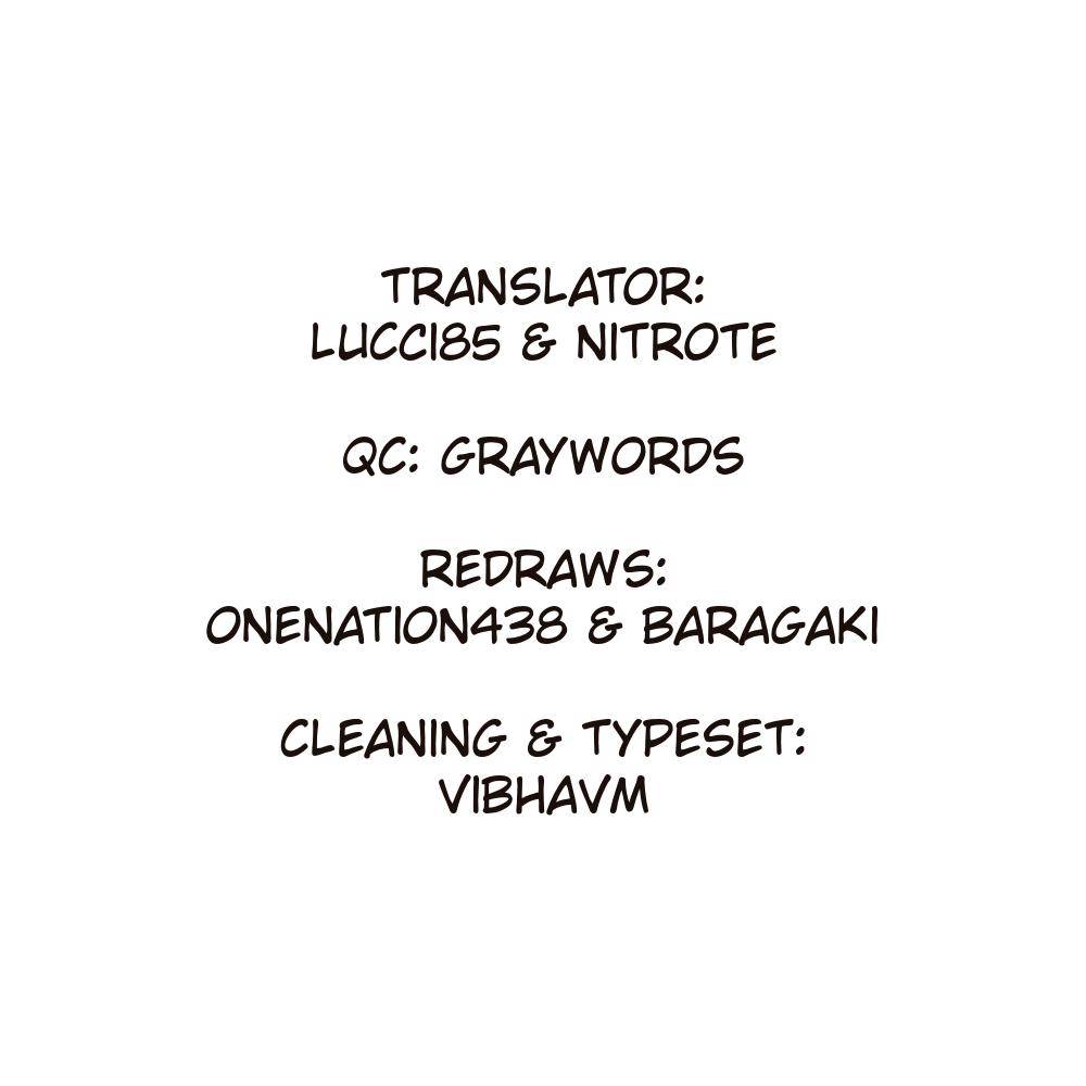 Credits for the translator, QC, redraws, cleaning, and typeset.