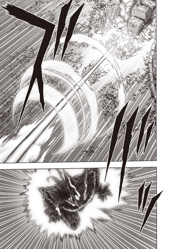 Garou swiftly dashes to follow up another attack.