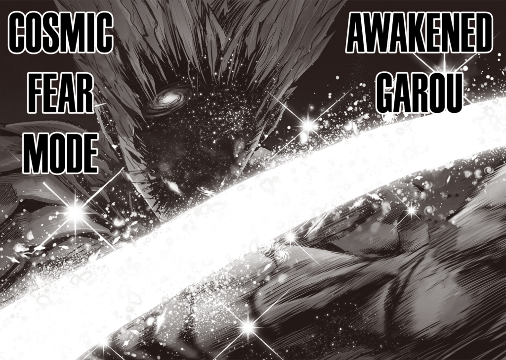 Garou's new form is called "Awakened Garou Cosmic Fear Mode."