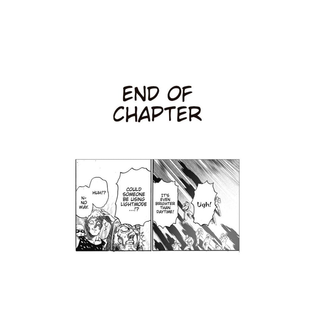 End of Chapter showing a clip of the blinding light.