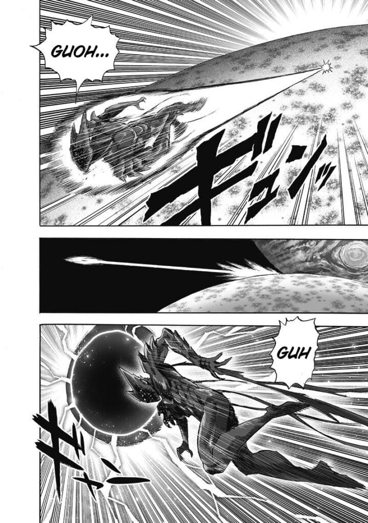 Garou gets thrown away at a distance and uses a Hyperspace Gate.