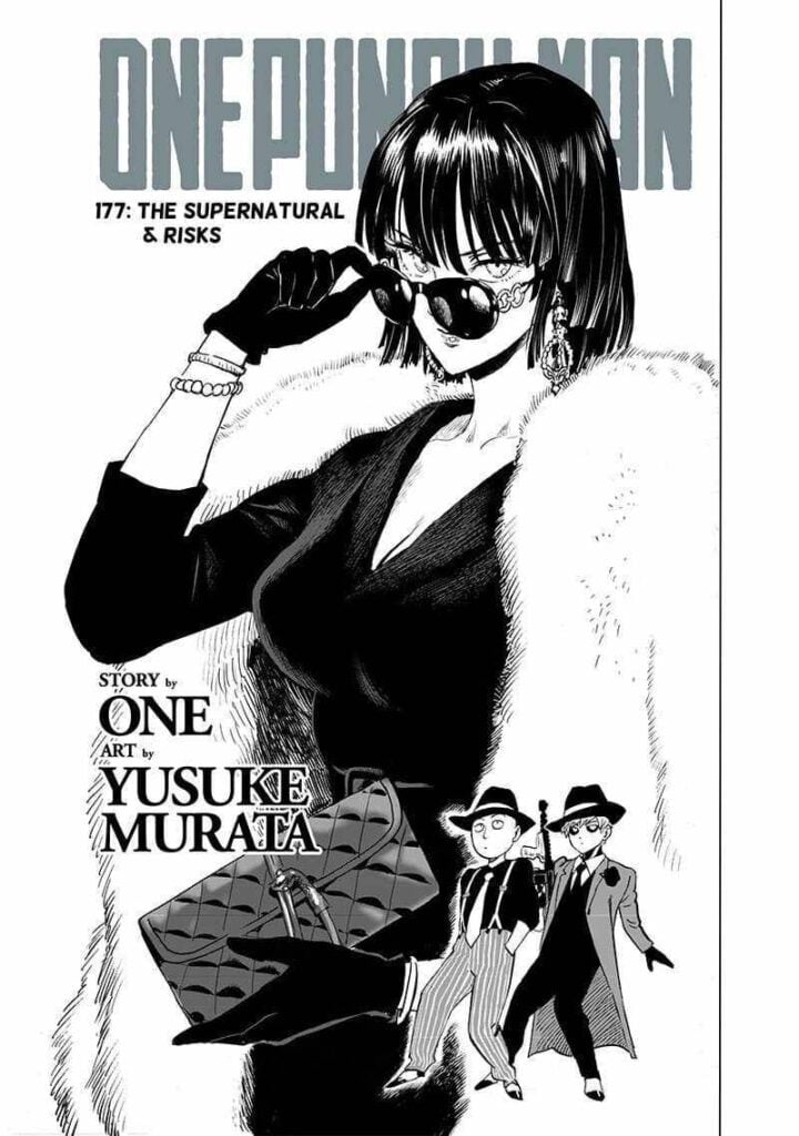 Fubuki is holding her dark glasses purse while wearing a gorgeous dress and a coat as the cover image.