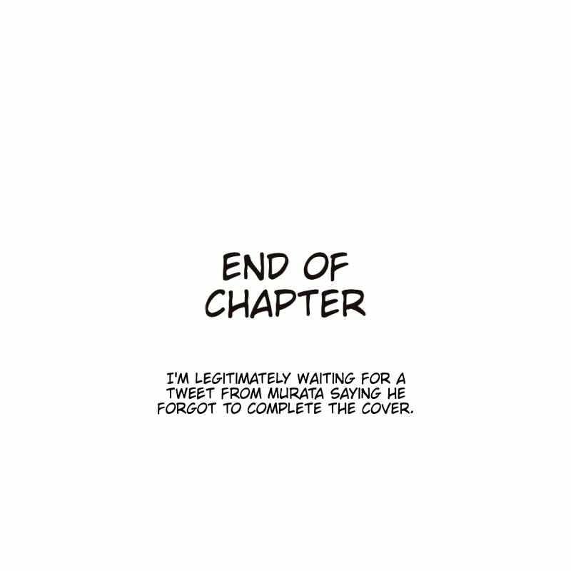 End of Chapter with a note expecting a tweet from Murata.