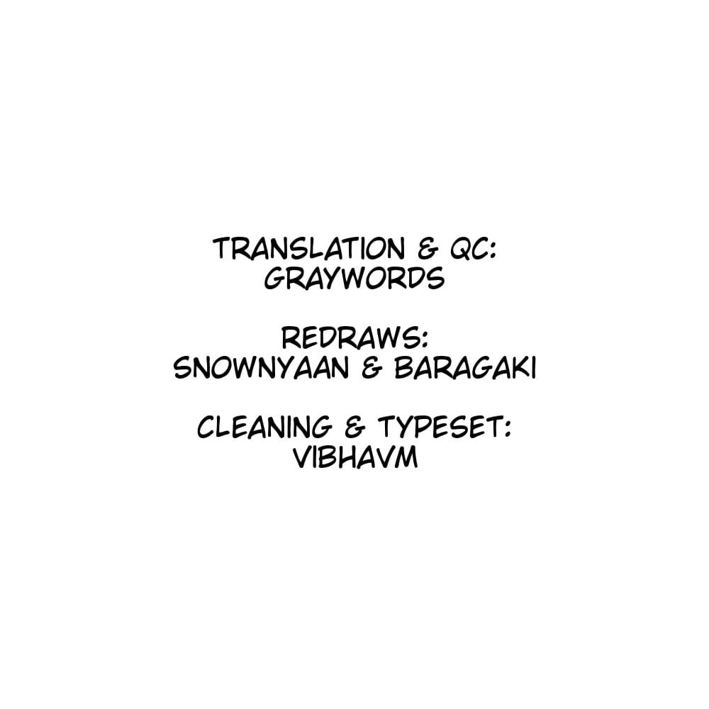 Credits for translation. redraws, cleaning, and typeset.