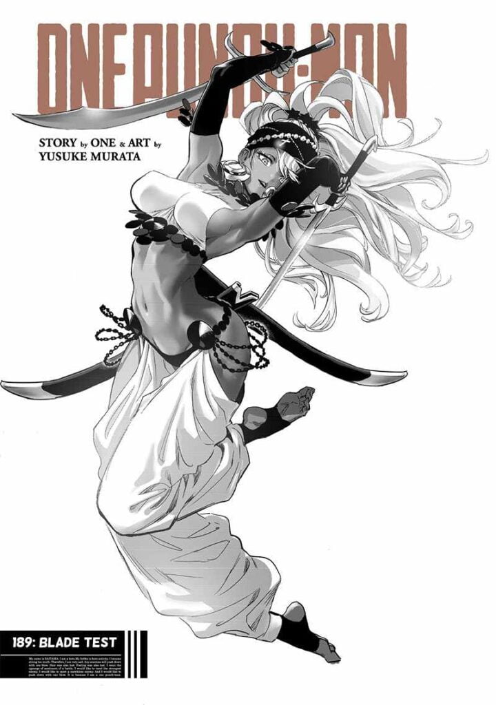 Yuta jumps and poses with her swords as the cover image.