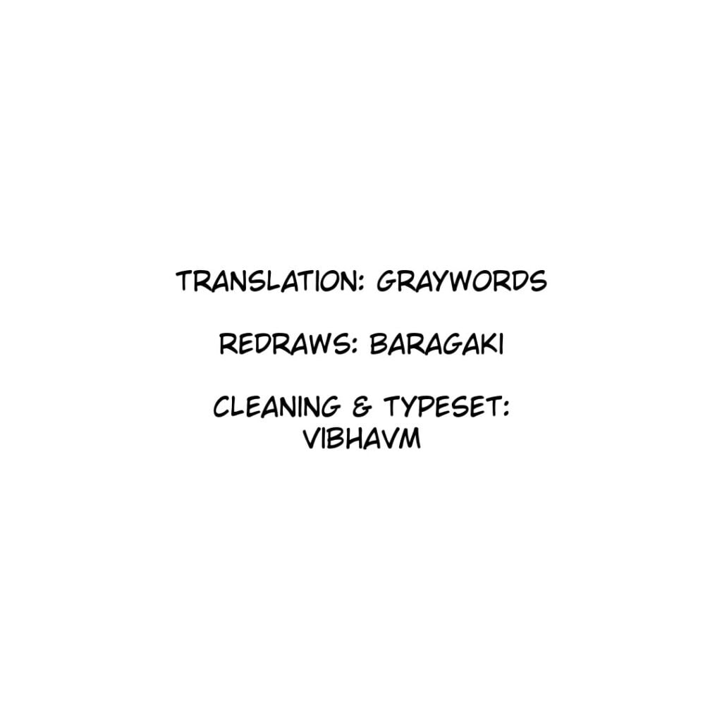 Credits for translation, redraws, cleaning, and typesetting.