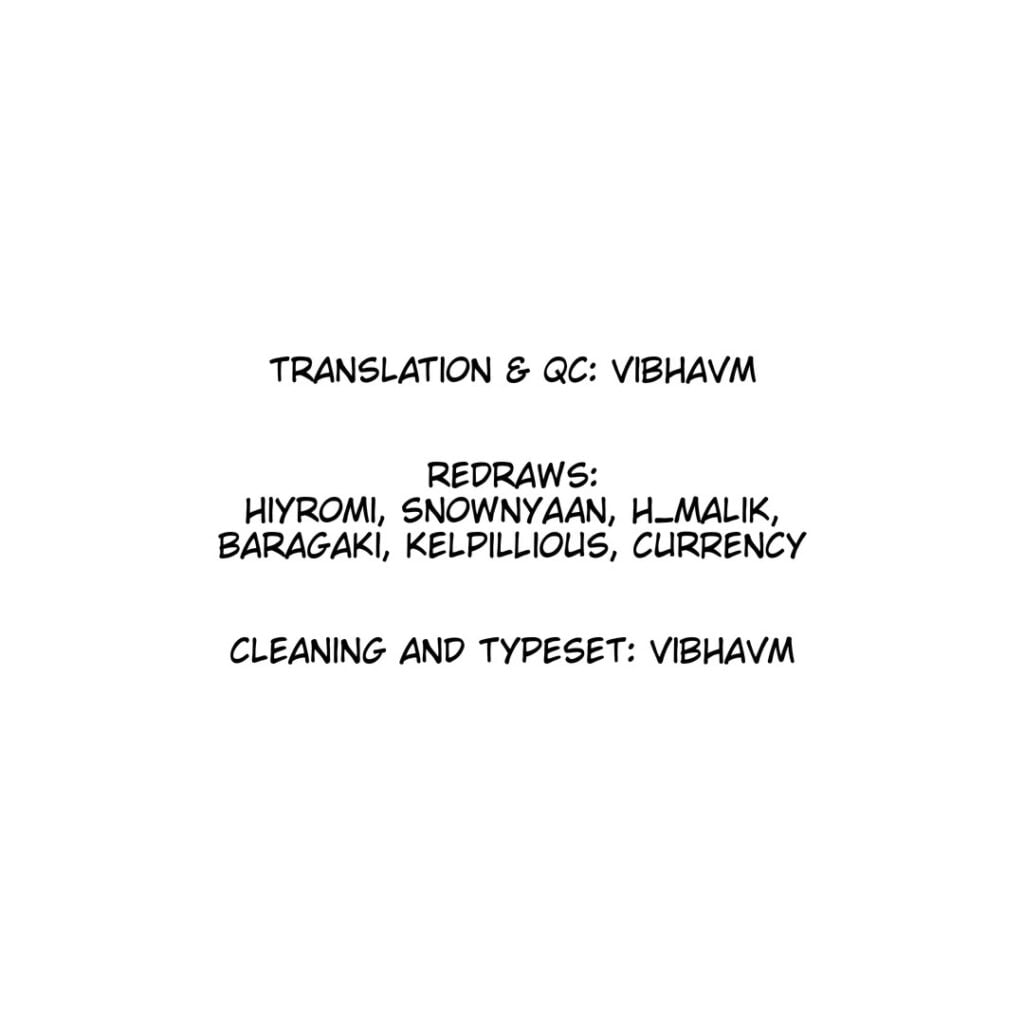 Credits for translation and QC, redraws, cleaning, and typesetting.