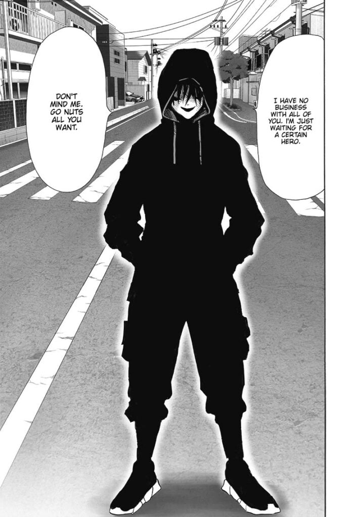 The person who appears standing in the middle of the road wearing black attire is Speed O' Sound Sonic.