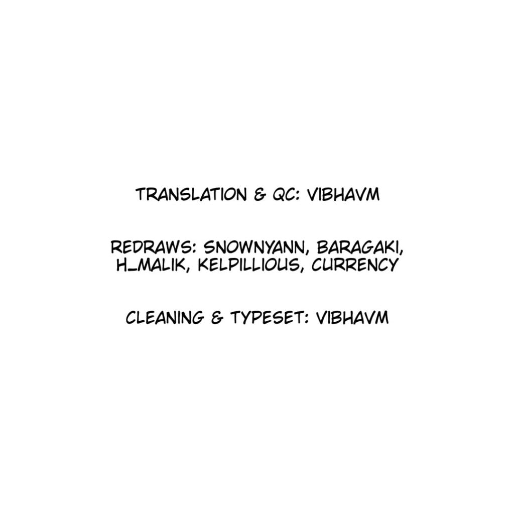 Credits for translation, redraws, cleaning, and typesetting.