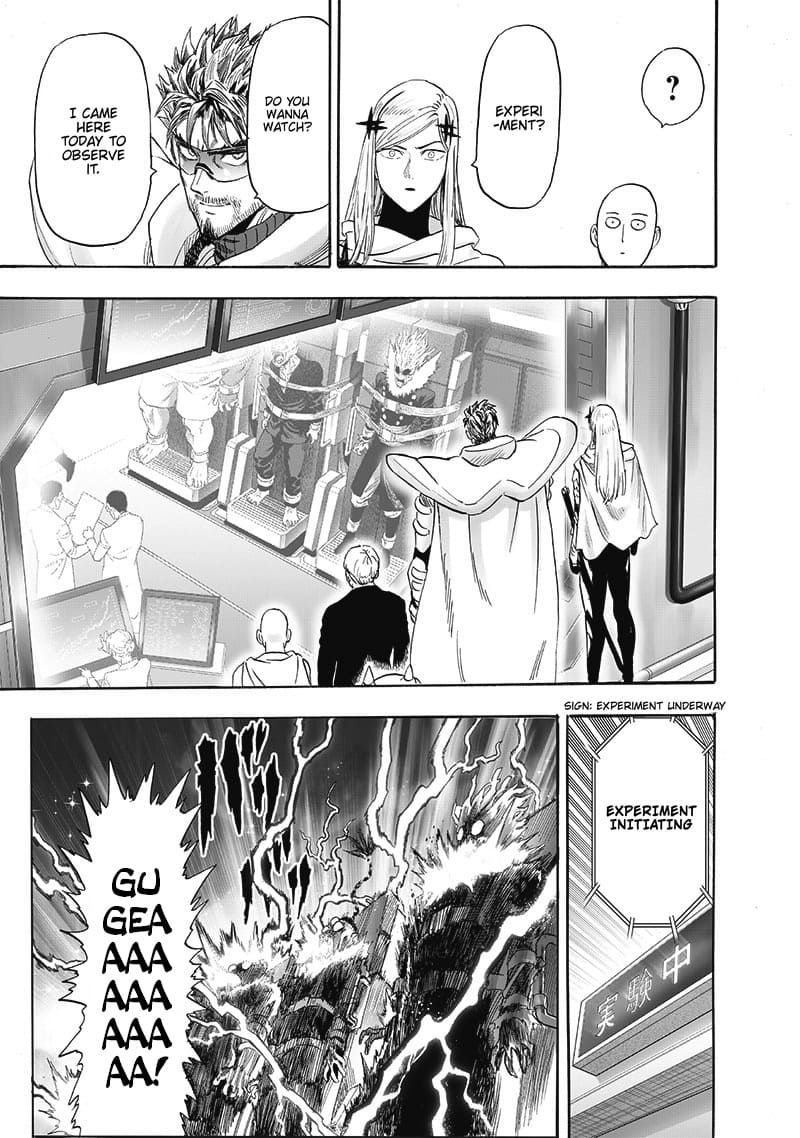 Flashy Flash, Saitama, Manako, Blast, and Sitch watch the monsters getting electrocuted in their experiment.