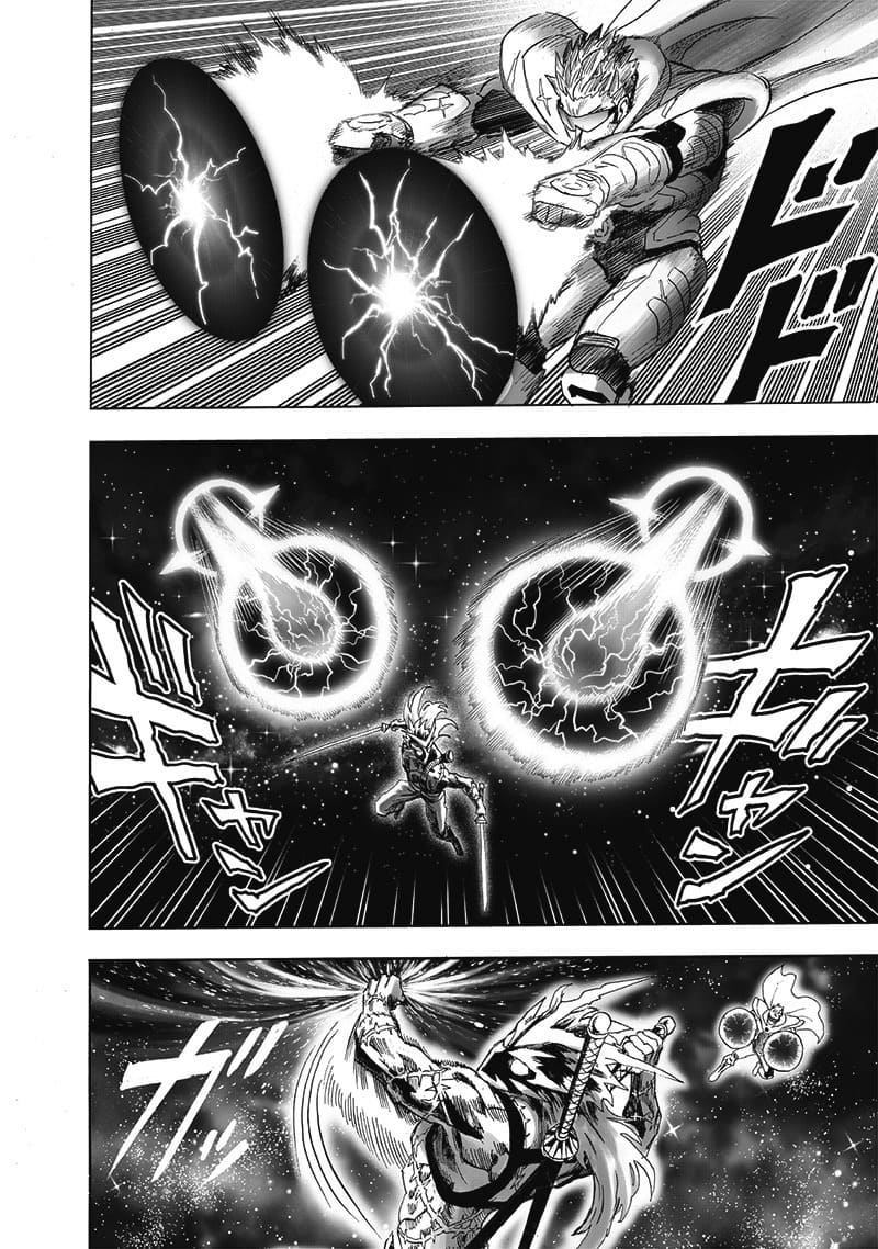 Blast fires two more energy beams with his fist and uses his dimensional portal to direct it behind Void.