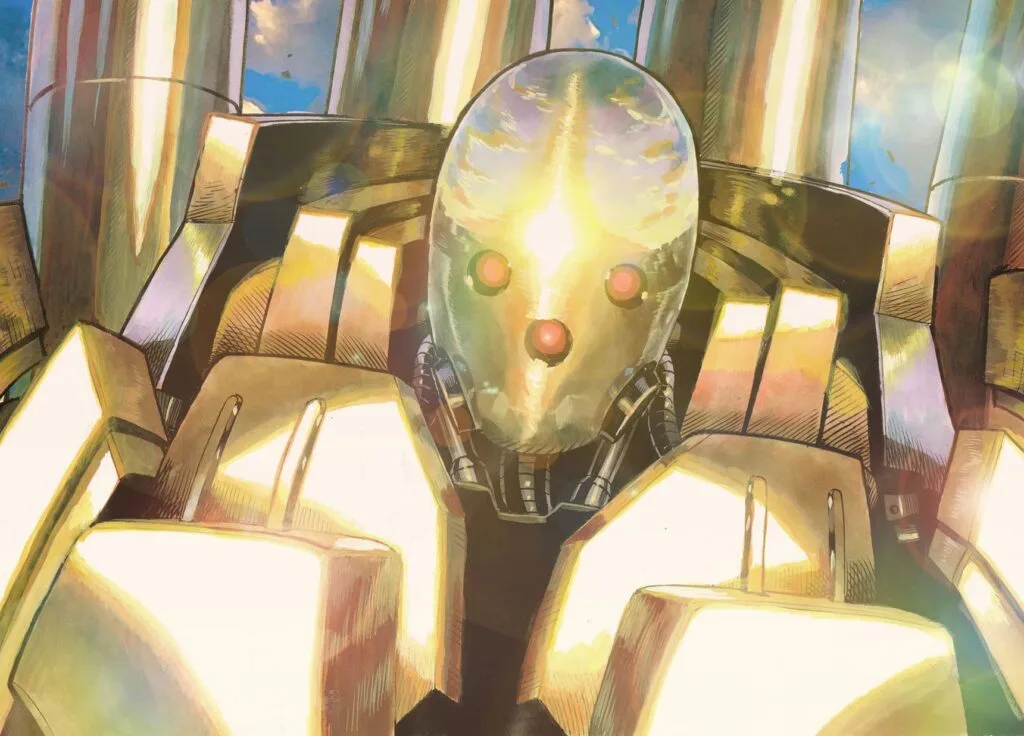 The metallic head gets focused further, showing the reflection of the sun.