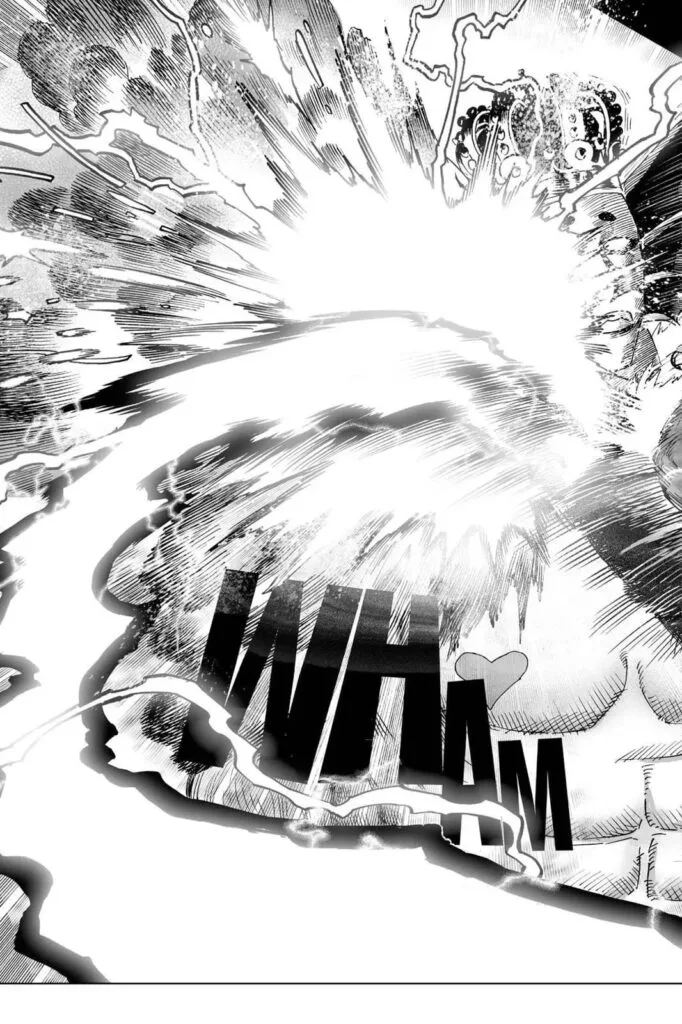 The kick creates lightning upon hitting the monster's face.