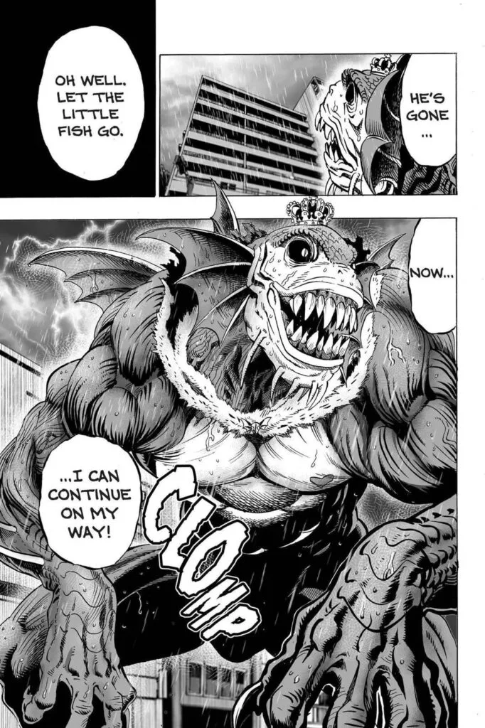 Deep Sea King looks like a hideous monster with sharp teeth, claws, and huge bulging muscles.