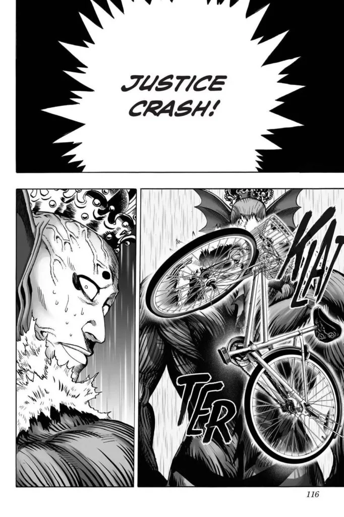 A bicycle crashes at the back of The Deep Sea King.