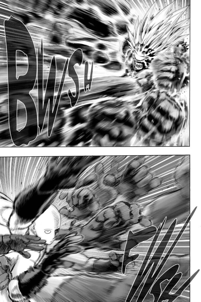 Cut to the scene, our favorite hero, Saitama, is now fighting with Lord Boros.