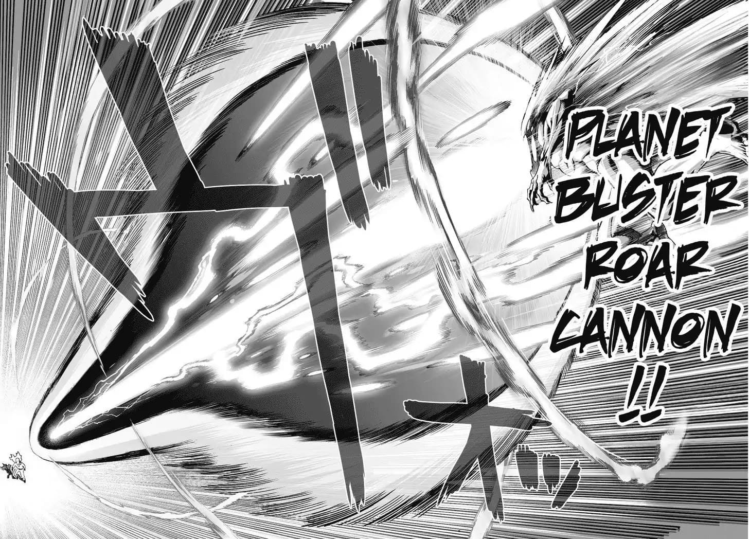 Lord Boros fires an ultra-powerful energy attack called Planet Buster Roar Cannon at Saitama!!