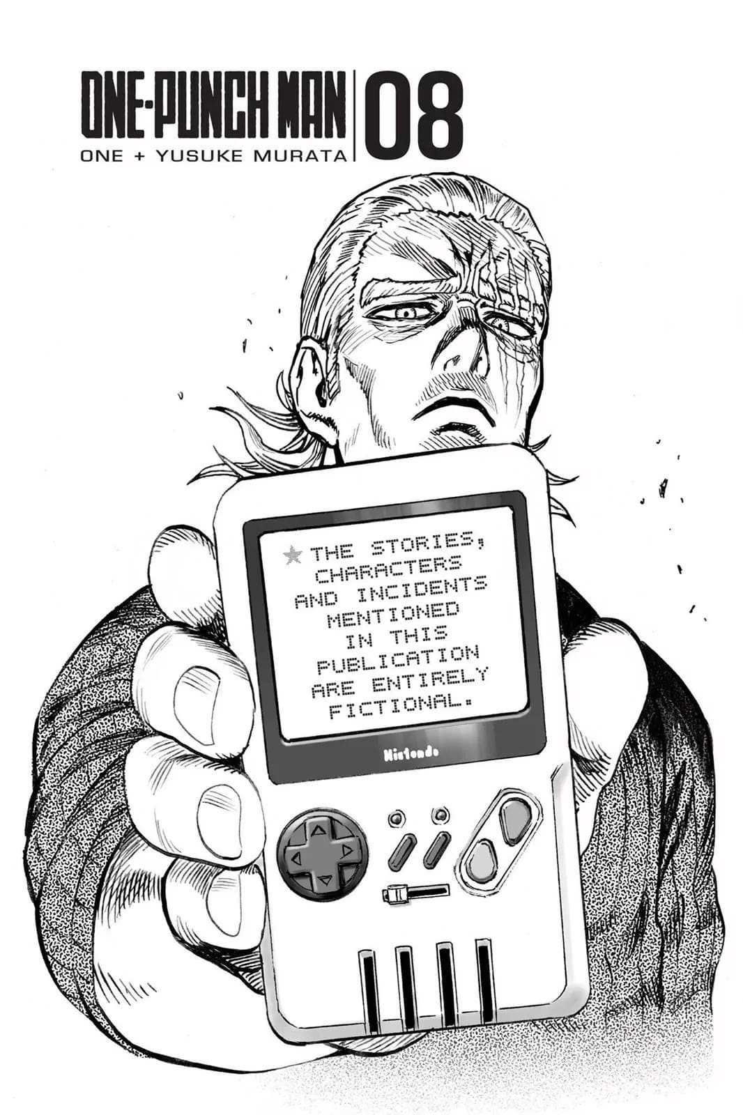 Serious King shows a Gameboy saying everything here is fiction.