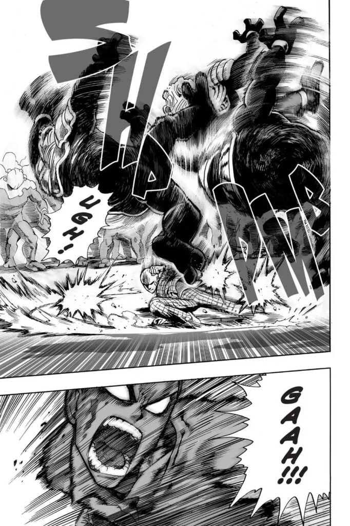 The fighting continued and Saitama is getting wild.