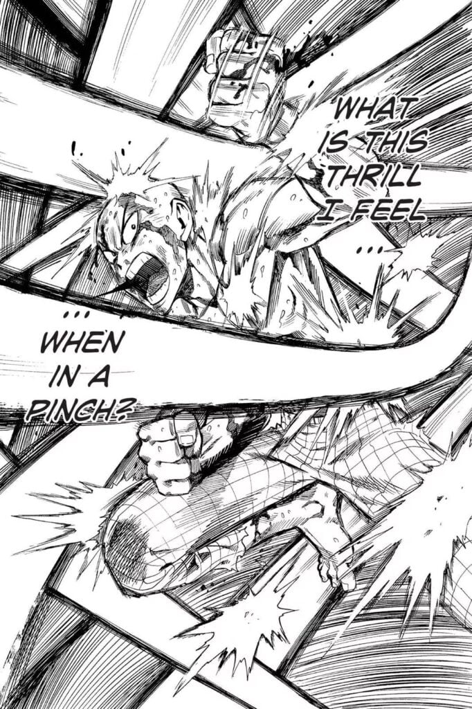 Saitama fights the Subteranneans while getting a thrill when in a pinch.