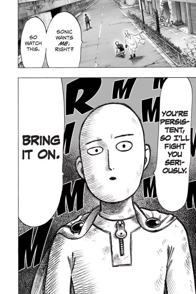 With his signature egg head and boring poker face, Saitama Sensei decides to fight Sonic seriously.