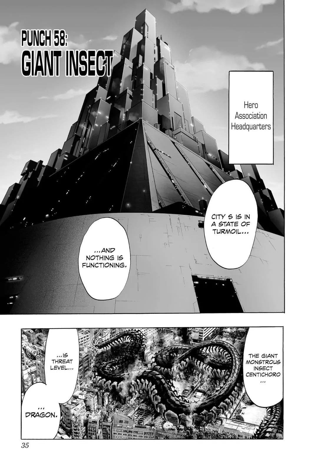 One Punch Man Chapter 58 – Giant Insect – One Punch Man Manga