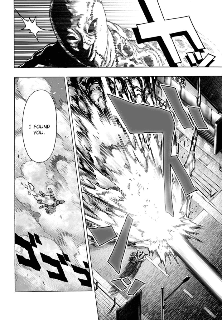 Face Ripper suddenly gets blown up after Genos hits him.