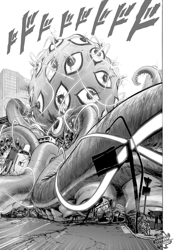 Flashy Flash also slashes the tentacles and the head of the colossal octopus monster.