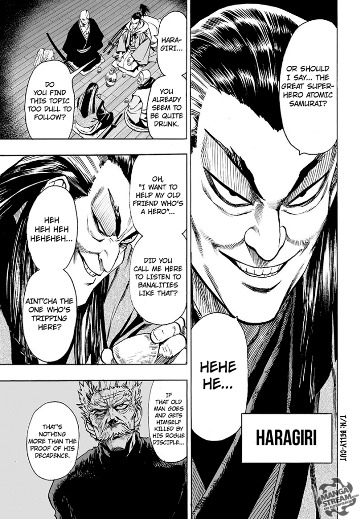 The fourth council, Haragiri, looks drunk and doesn't seem interested in helping Atomic Samurai help Silver Fang.