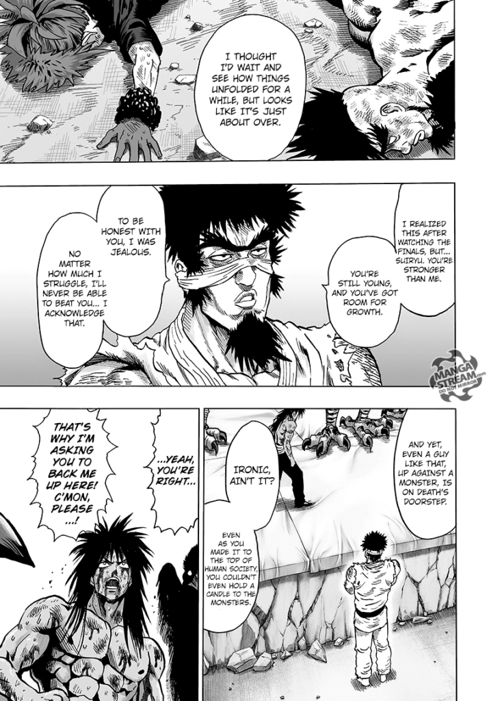 Bakuzan speaks about how Suiryu is stronger than him but also points out the monster's insane strength.