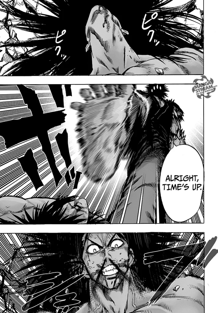 Gouketsu stomps on Suiryu, but he suddenly sees the attack.