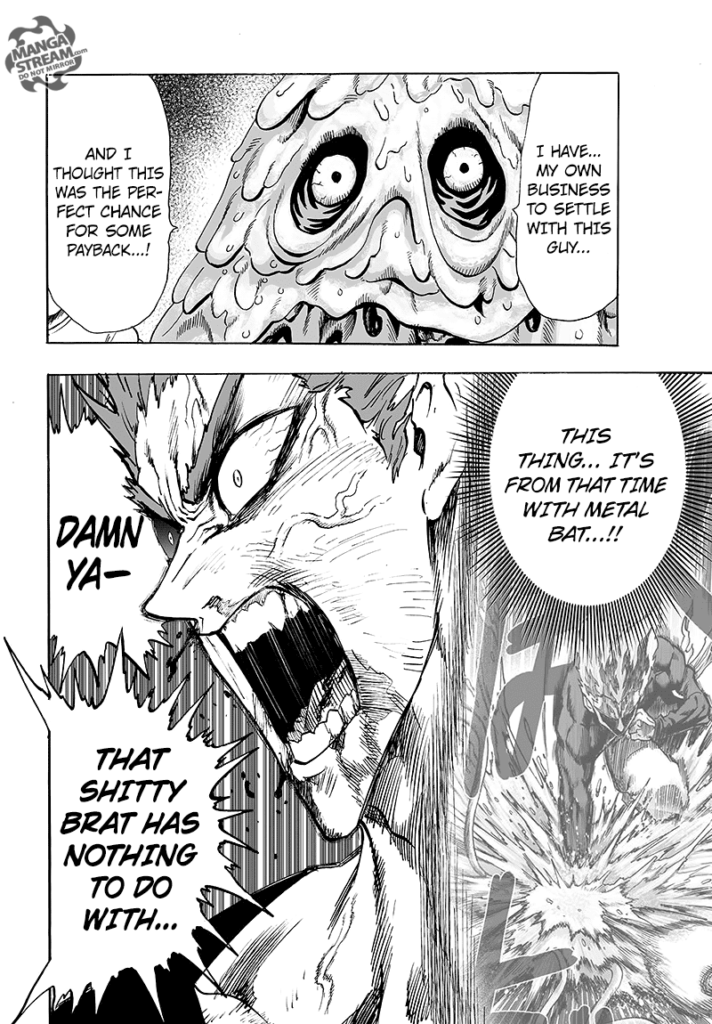 Garou gets super angry at Sludge Jellyfish for capturing Tareo.