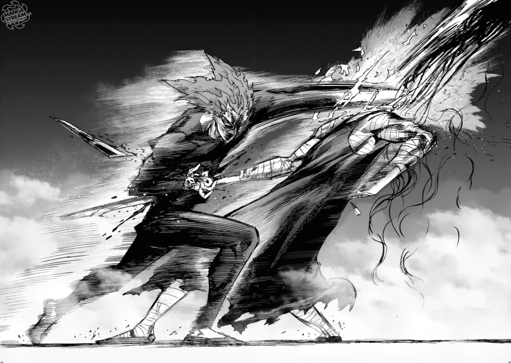 Garou punches Royal Ripper's head, which gets detached and is thrown away.