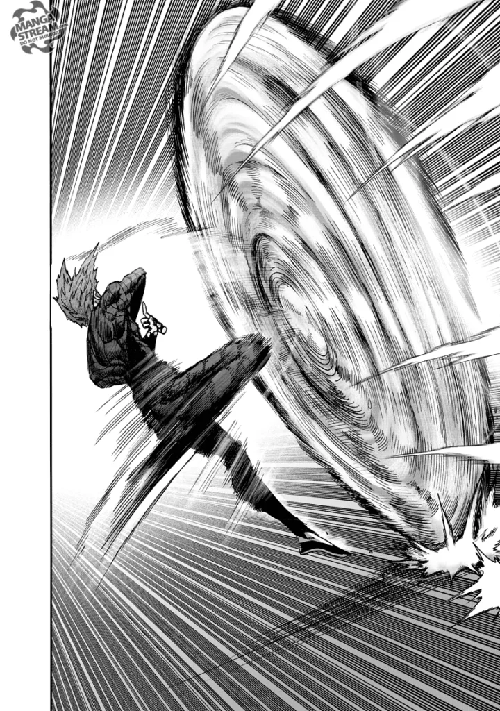 Garou side-steps and kicks Narwhal on the side.