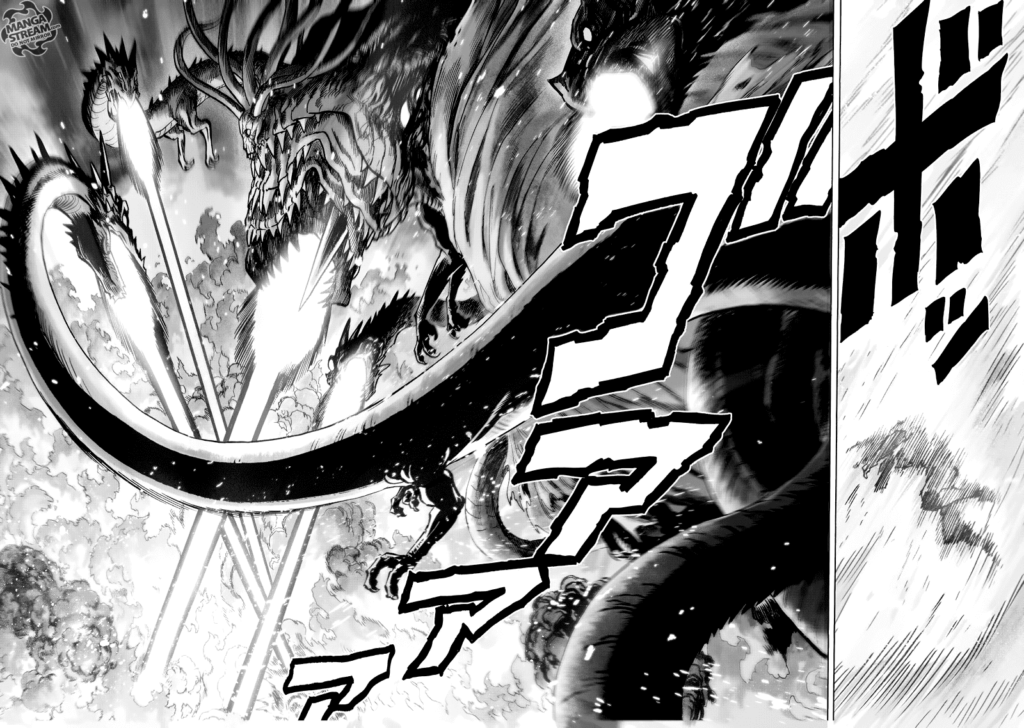 The snakes and Lord Orochi's mouth fire energy blasts at Garou.