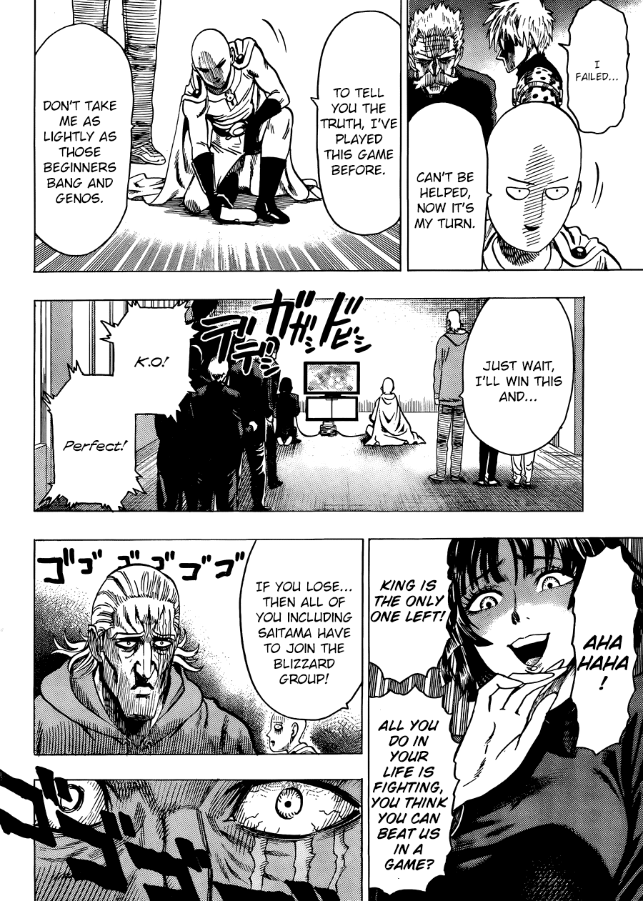 Saitama is also defeated, and Miss Blizzard is happy knowing only King is left in Saitama's Group.